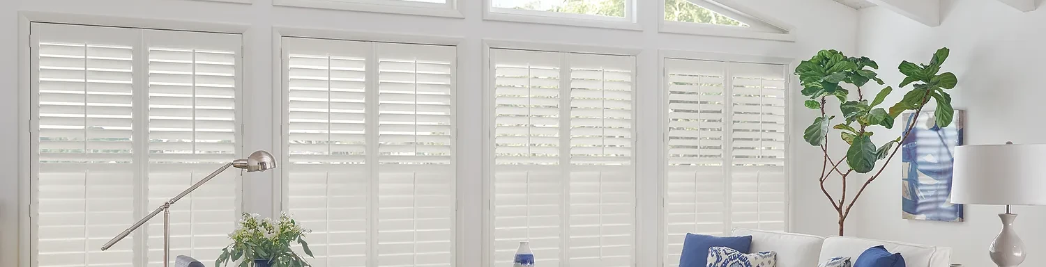 Graber plantation shutters in an Oklahoma City living room