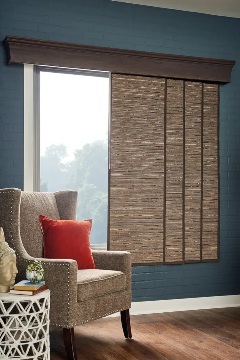 Sliding panel track used as a room divider