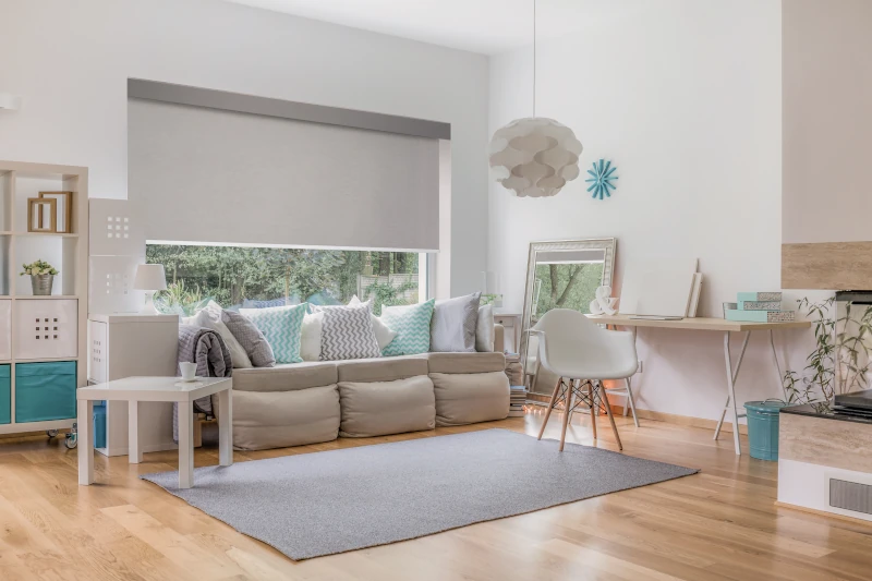Norman® Soluna roller shades in Oklahoma City home