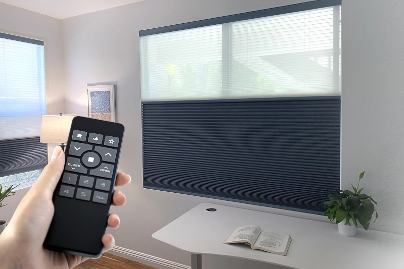 Bottom-up top-down cellular shades for flexible privacy control from both directions