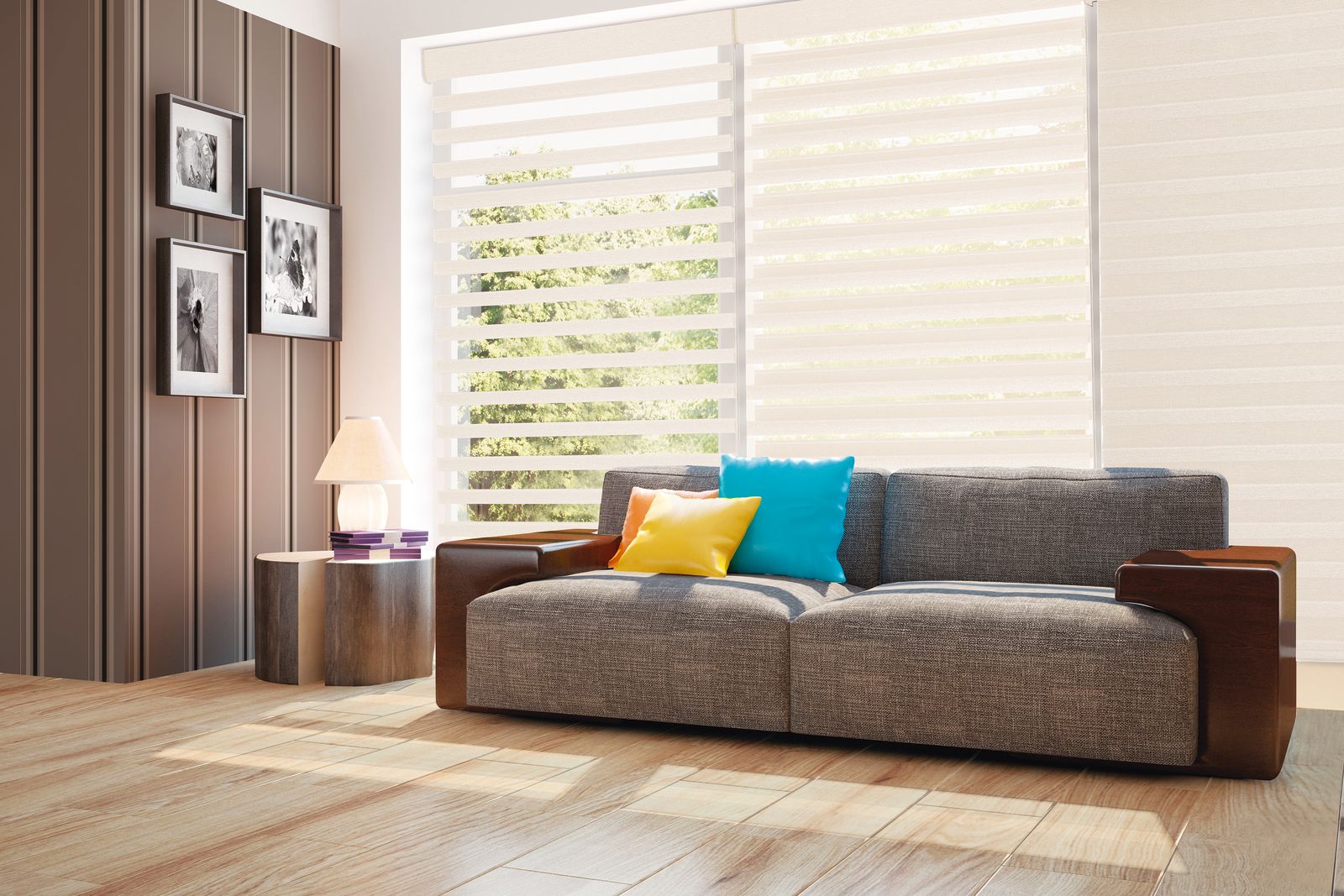 Norman Perfect Sheer shades with dual fabric options