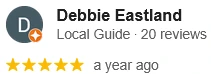 Testimonial from Debbie highlighting satisfaction with Shaded In The Sun's services